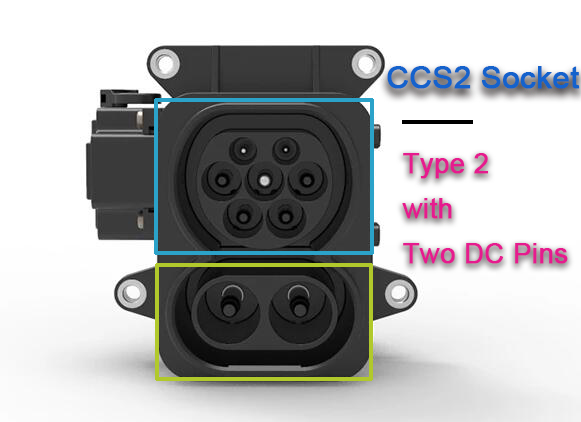 type 2 connector with 2 DC pins