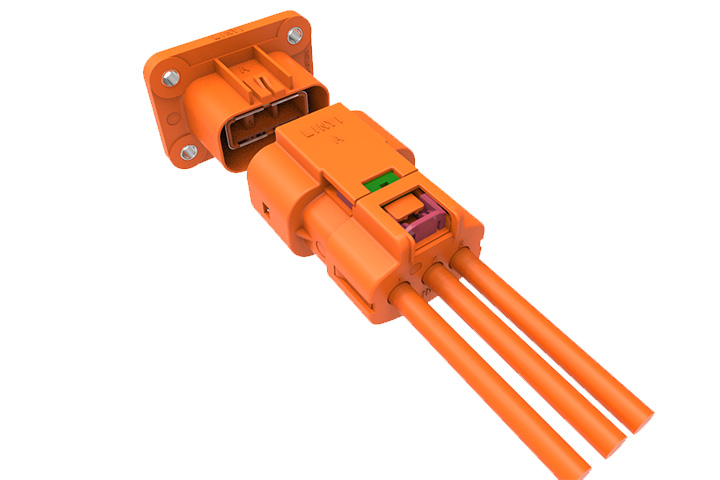 40A 3-Pin High Voltage Plastic Connector for Safe and Reliable EV Power Connections
