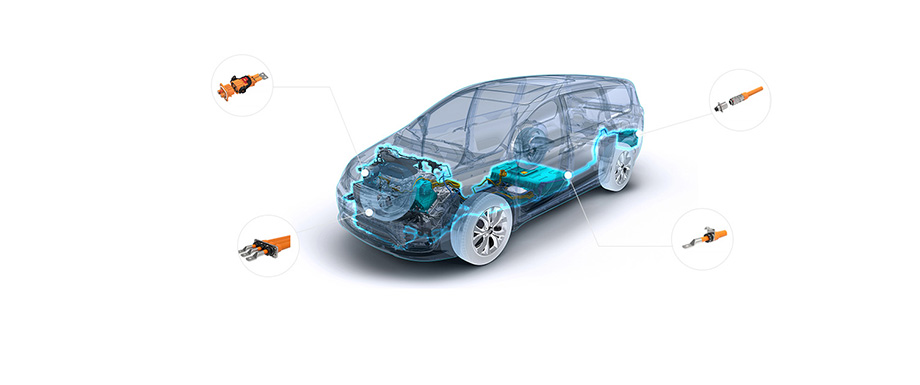electric connection in electric and hybrid vehicles
