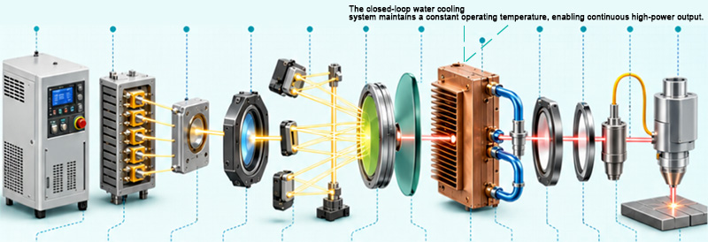 liquid cooling in high power laser systems